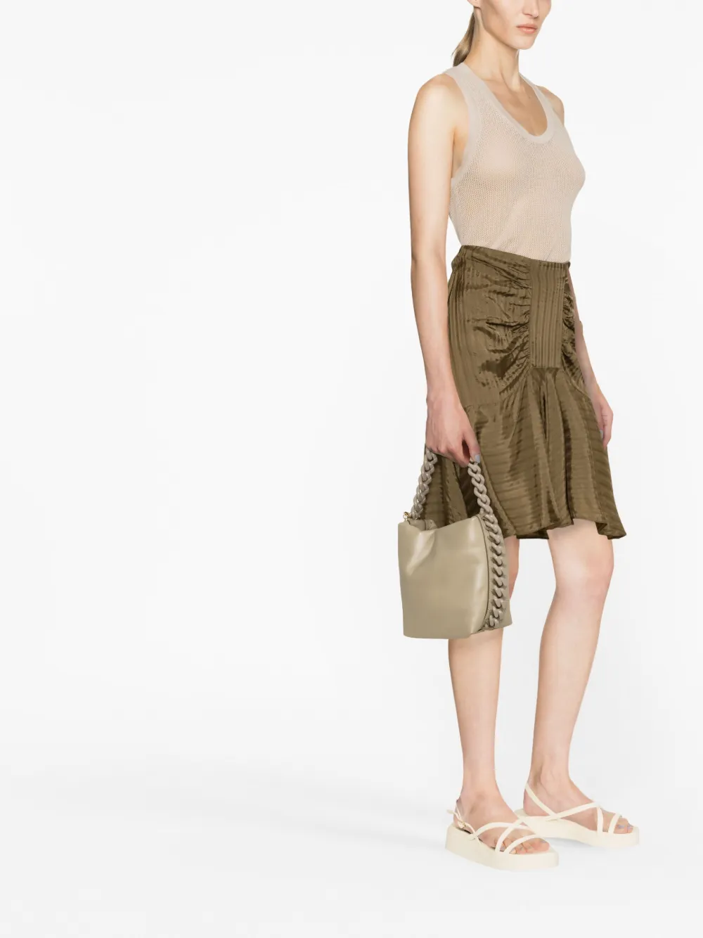 Stella McCartney small Frayme shoulder bag - Beige