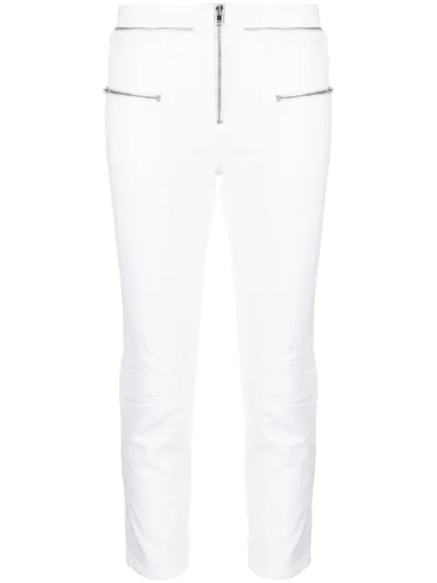 ISABEL MARANT zip-embellished cropped jeans