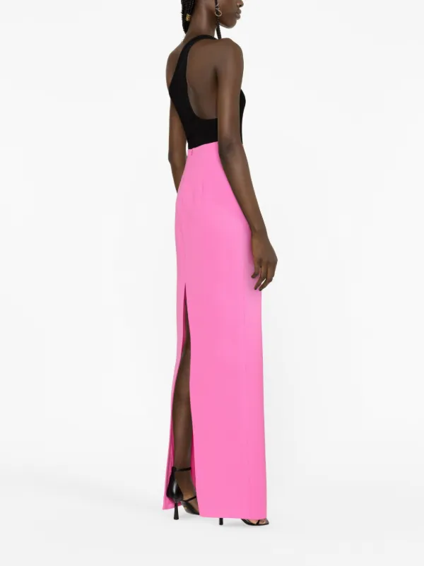 Hot pink high waisted maxi skirt best sale