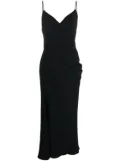 Alexander McQueen draped midi dress - Black