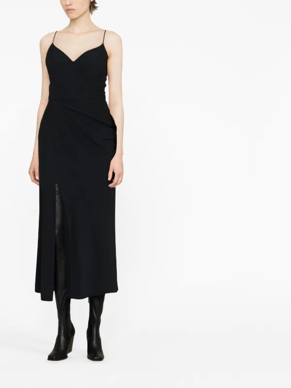 Alexander McQueen ドレープドレス ブラック Alexander McQueen ドレープ ドレス | ブラック | FARFETCH JP