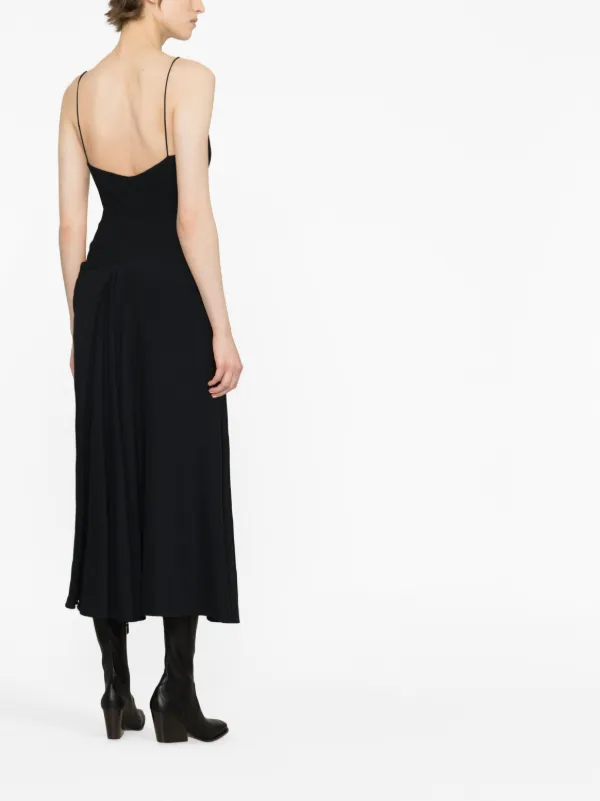 Alexander McQueen ドレープドレス ブラック Alexander McQueen ドレープ ドレス | ブラック | FARFETCH JP