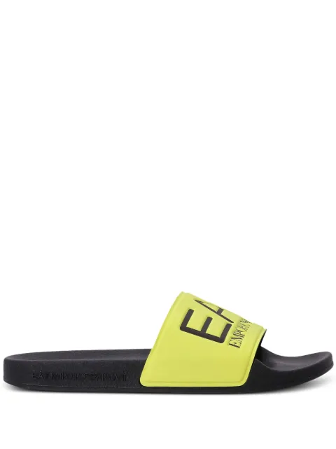 Ea7 Emporio Armani logo-embossed slides
