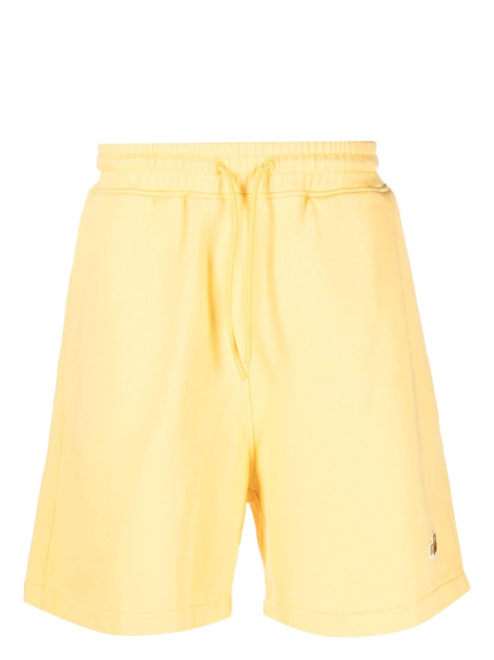 Drôle De Monsieur Logo-patch Cotton Shorts In Yellow