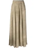 Ziggy Chen distressed-effect pleated maxi skirt - Neutrals