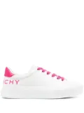 Givenchy logo-print leather low-top sneakers - White