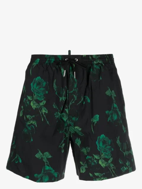 DSQUARED2 rose-print swim shorts
