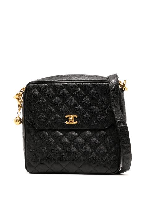 HOT SALE CHANEL 1992 diamond-quilted crossbody bag Women