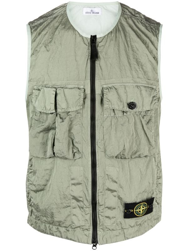 Stone Island Compass-patch Waistcoat - Farfetch