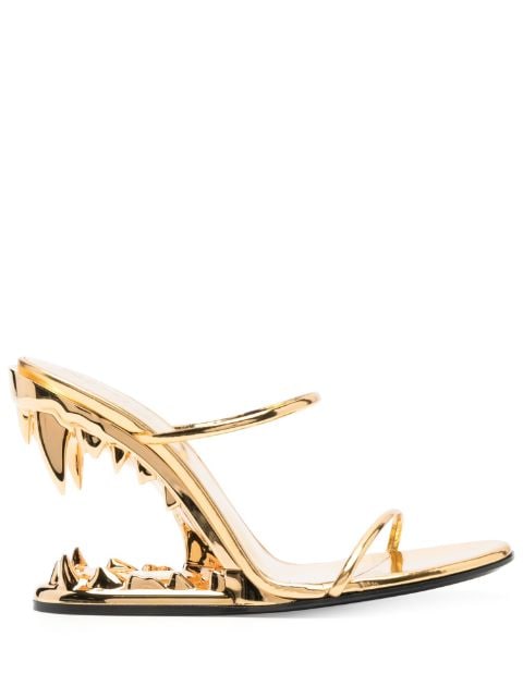 GCDS metallic 105mm heeled sandals