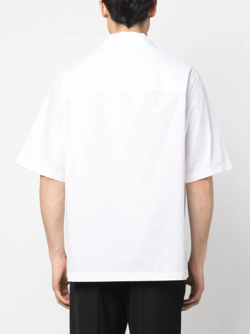 Shop Jil Sander Flap-pocket Cotton Shirt In White