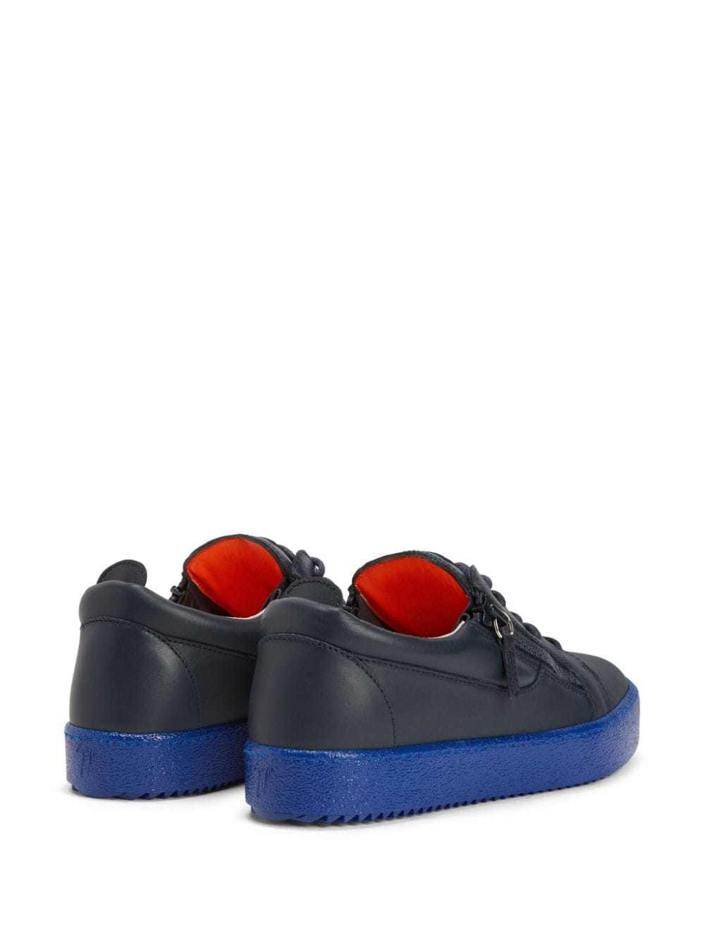 Shop Giuseppe Zanotti Nicki Leather Sneakers In Blue