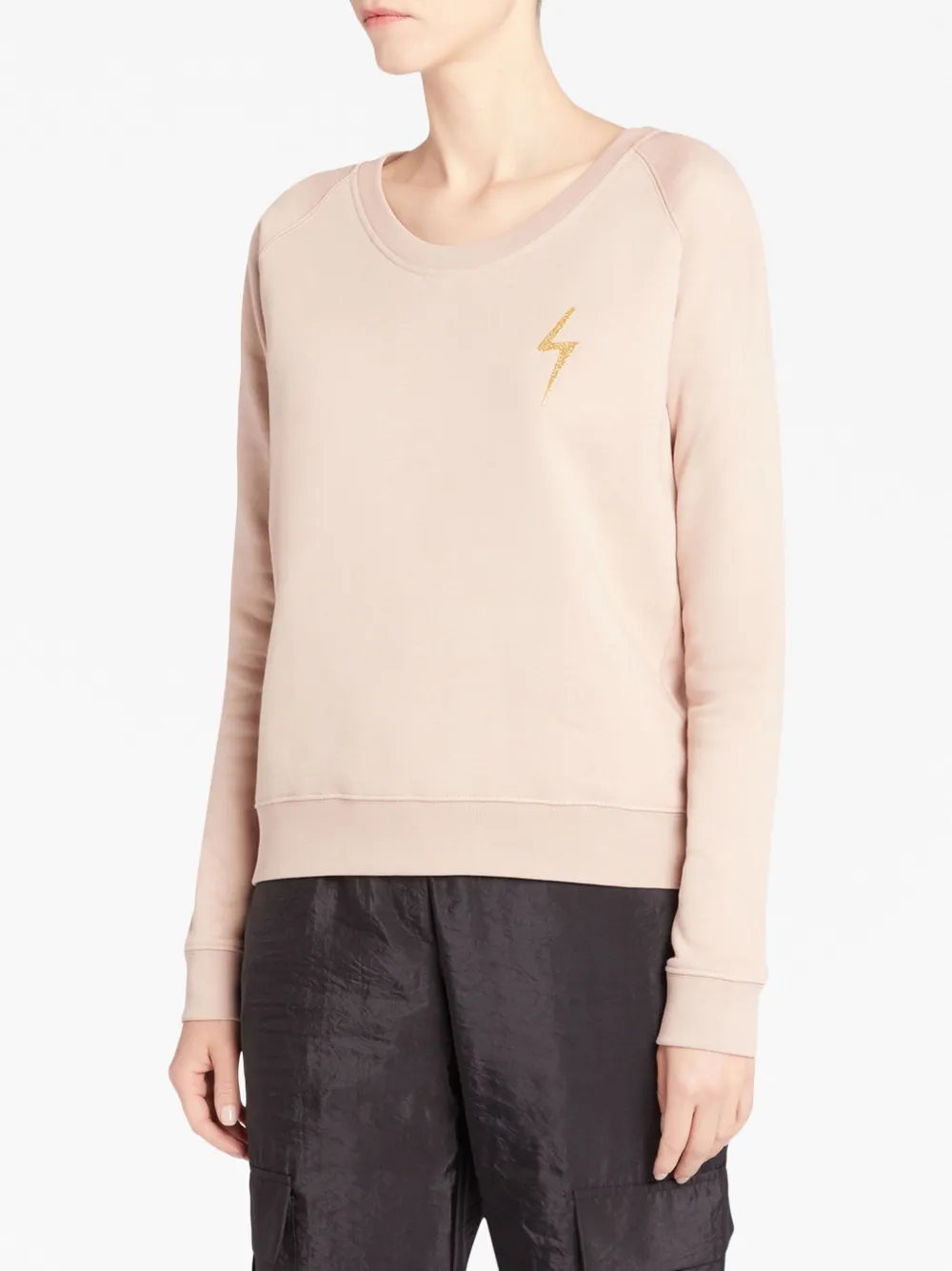 Giuseppe Zanotti Hanane Logo-embroidered Cotton Sweatshirt In Neutrals