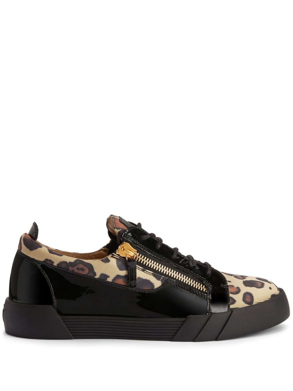 Giuseppe Zanotti Frankie Leopard-print Trainers In Nude