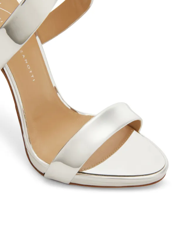 Giuseppe Zanotti Bellis 20mm Leather Sandals | Silver Giuseppe Zanotti Bellis 20mm Leather Sandals | Silver