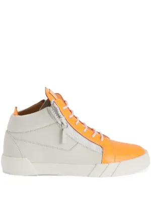 Giuseppe Zanotti high-top Leather zip-up Sneakers | White