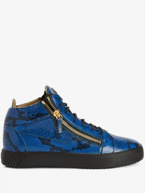 Giuseppe Zanotti Kriss python-effect mid-top sneakers