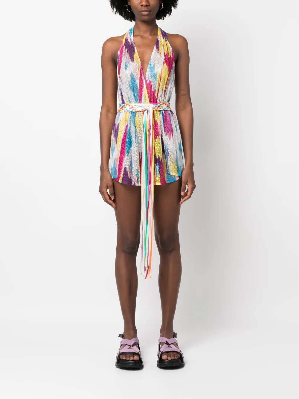 Missoni Playsuit met zigzag print - Wit
