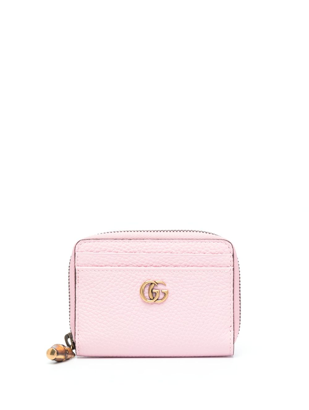 Gucci Gg Zipped Leather Wallet In Pink