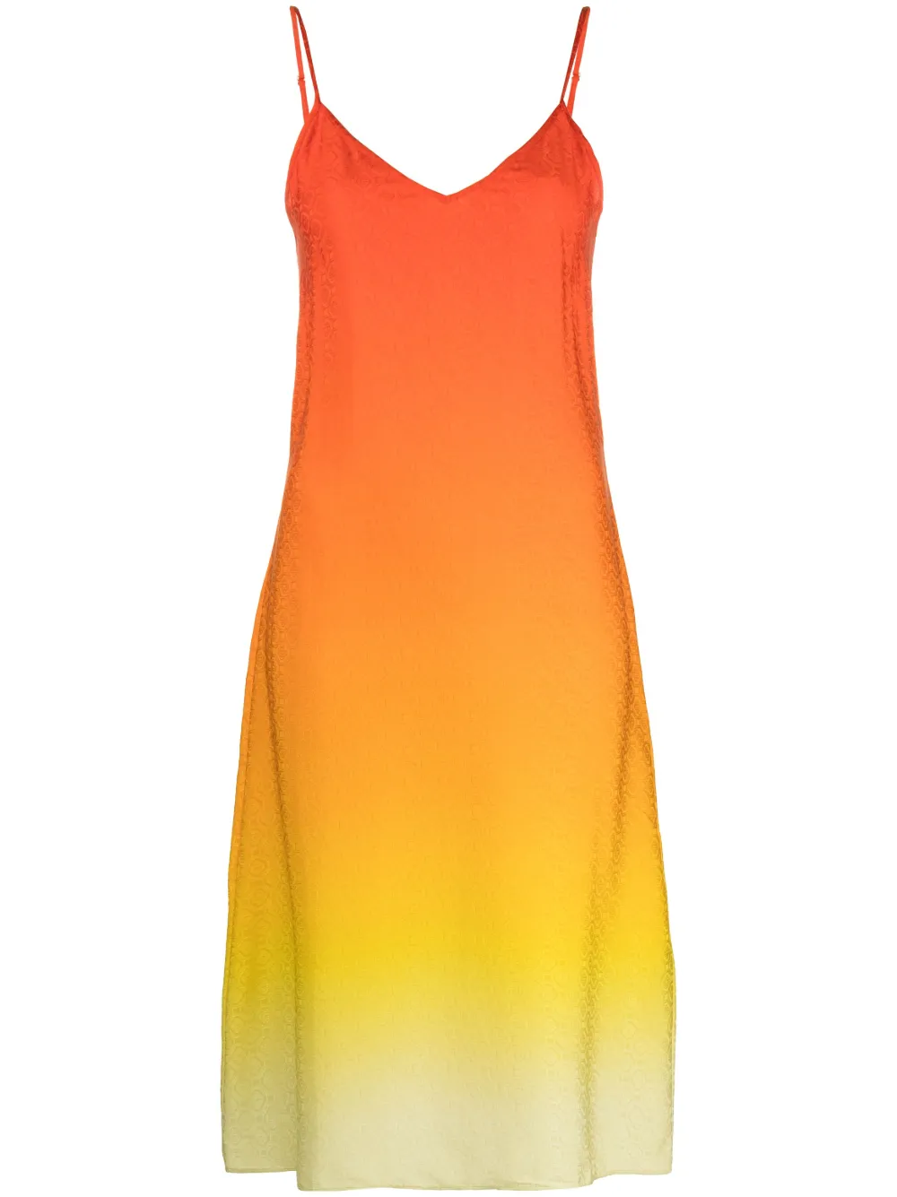 Casablanca Gradient Silk Slip Dress Farfetch