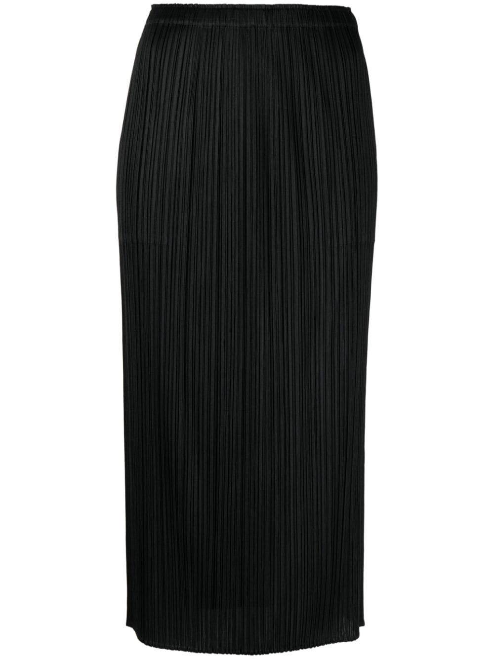 Shop Issey Miyake Pleated High-waist Skirt In Black