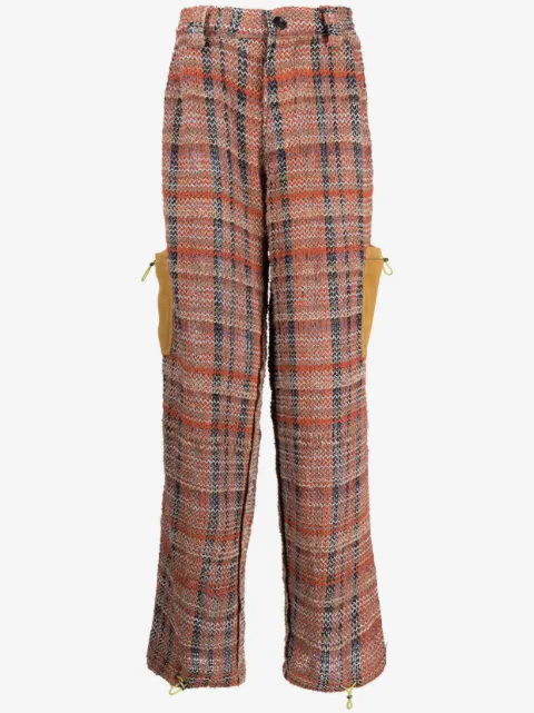 VITELLI whipstitch straight-leg trousers