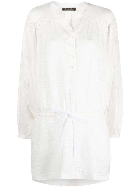 Loro Piana - drawstring-waist linen dress