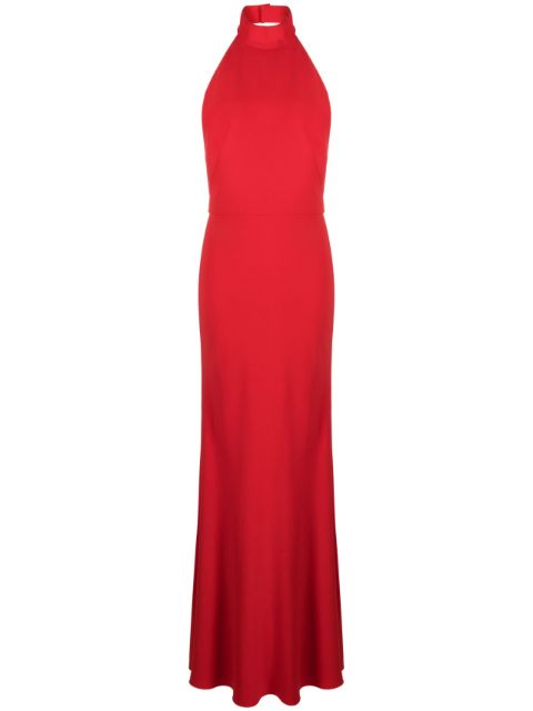 Alexander McQueen - halterneck open-back maxi dress