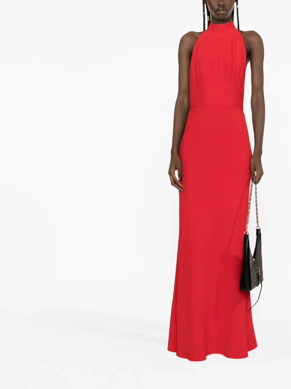 Alexander McQueen Maxi-jurk met halternek - Rood