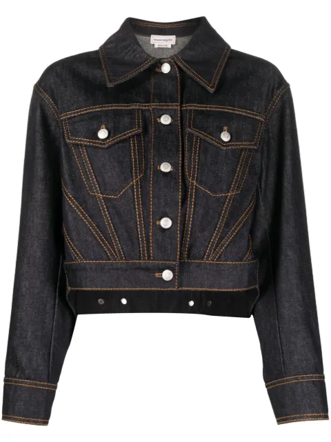Alexander McQueen cropped denim jacket
