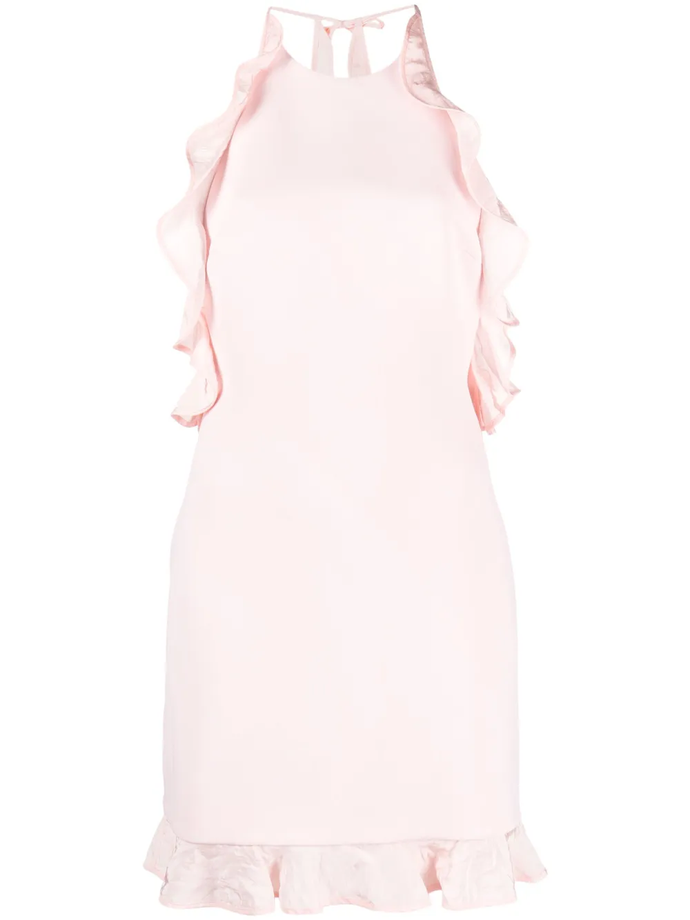 David Koma ruffle-detail mini dress - Pink