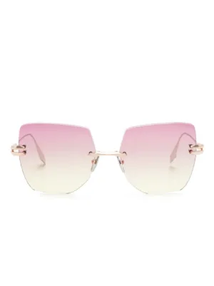 Chanel pink rimless sunglasses sale