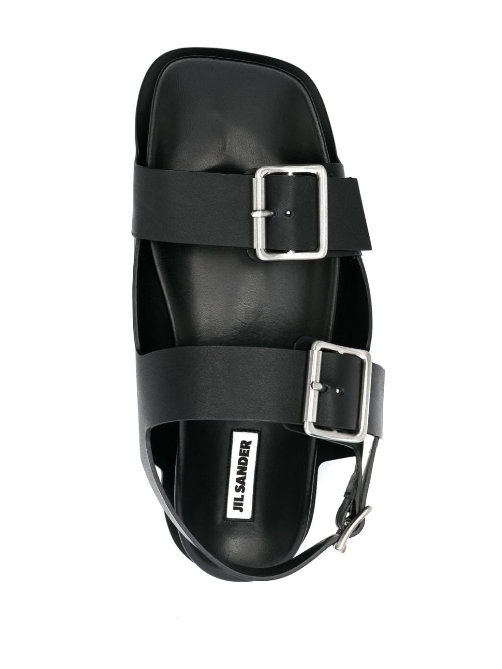 Shop Jil Sander Buckle-fastening Leather Sandals In Schwarz
