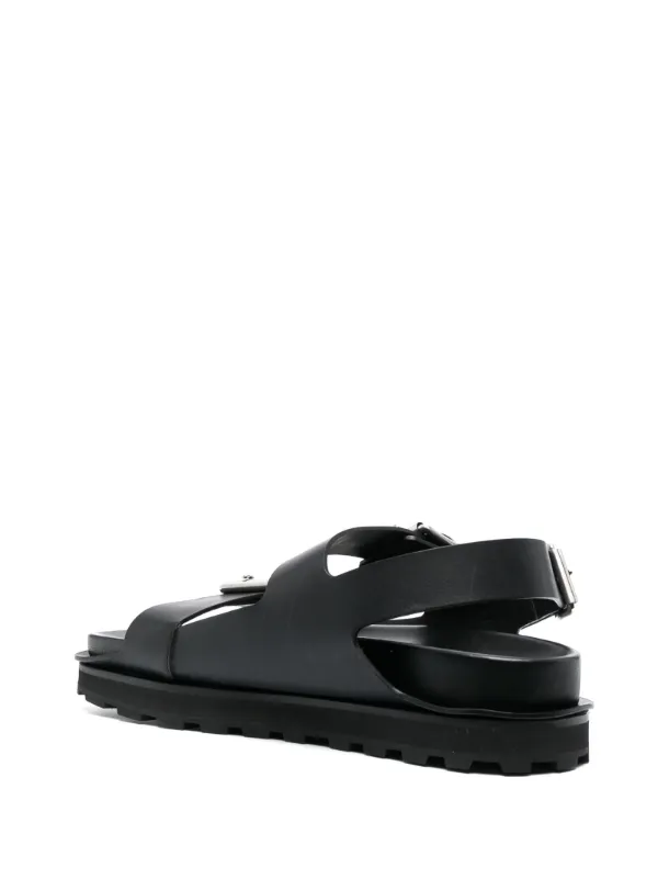 Jil Sander Leather Sandals with Double Buckle men - Glamood