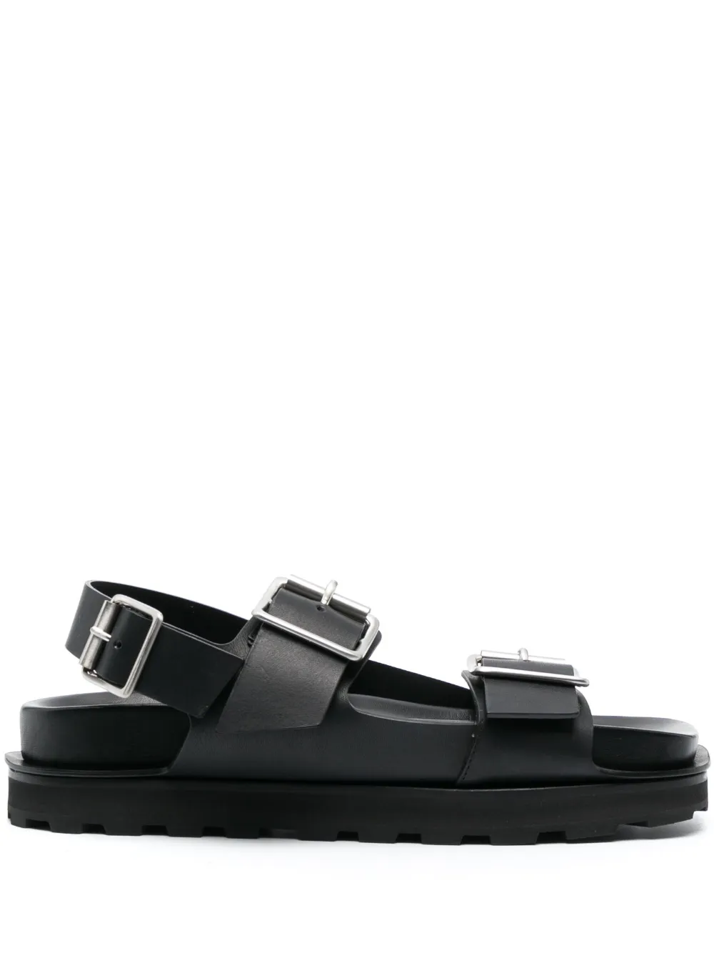 JIL SANDER BUCKLE-FASTENING LEATHER SANDALS