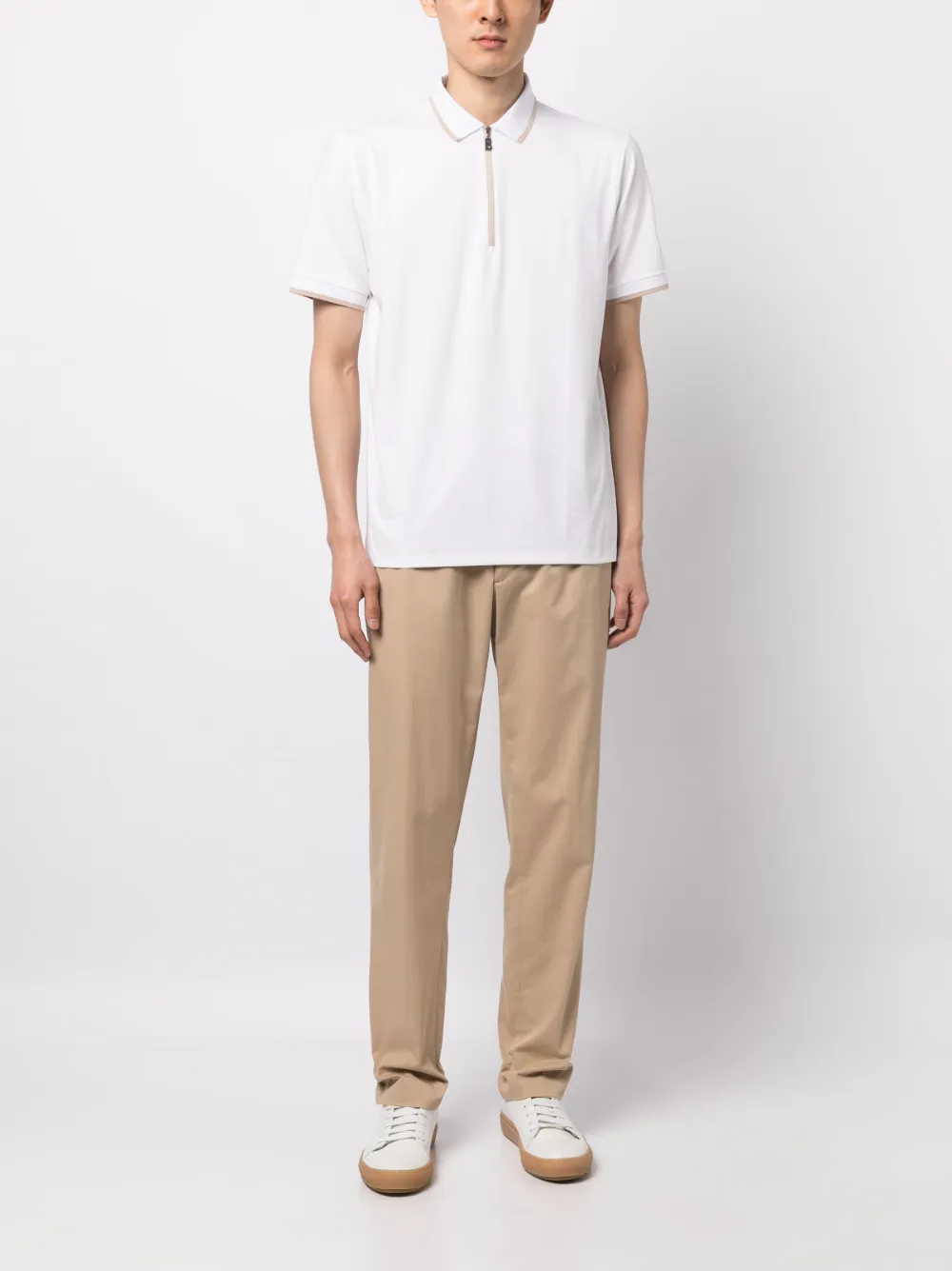 BOGNER Poloshirt met geborduurd logo - Wit