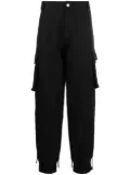 GCDS logo-patch cargo trousers - Black