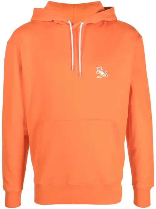 Hoodie en coton à logo appliqué - Maison Kitsuné - Modalova