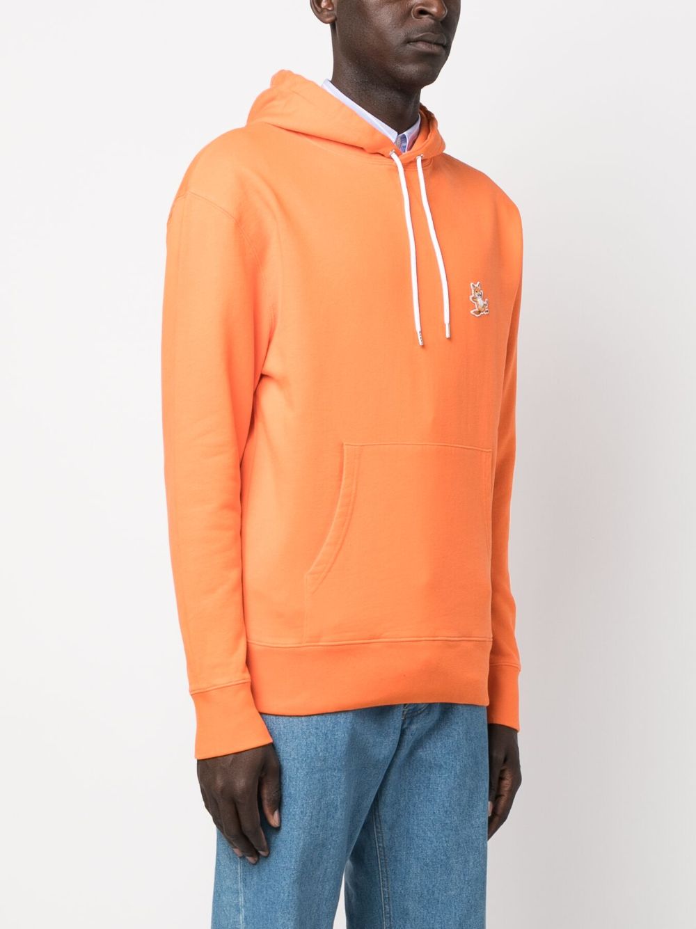 Maison Kitsune applique-logo cotton hoodie Men