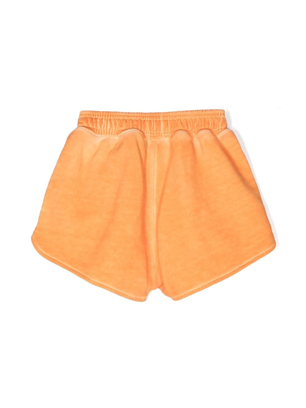 Shop Marcelo Burlon County Of Milan Slogan-print Cotton Shorts In Orange