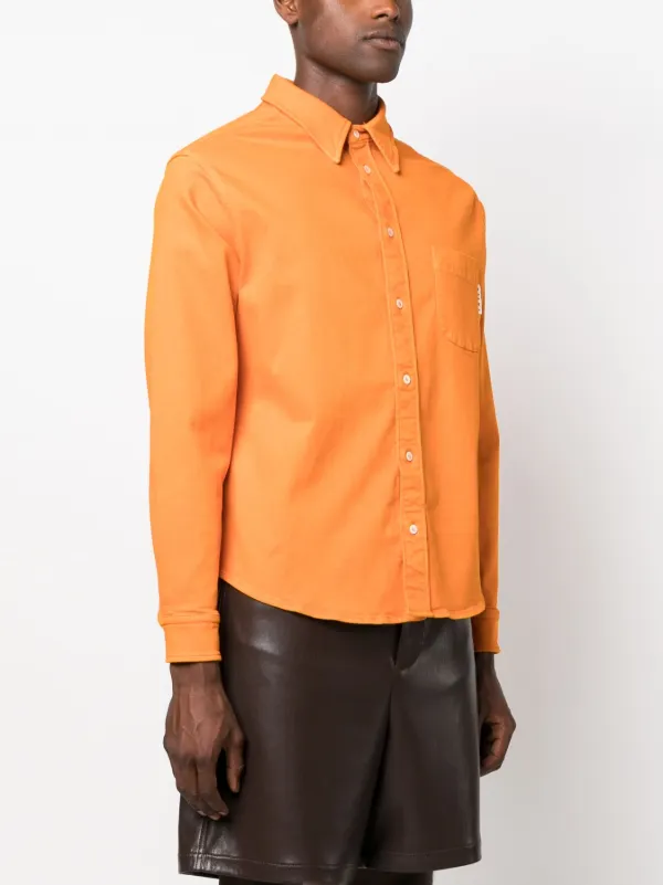 Marni long-sleeved Cotton Shirt | Orange | FARFETCH