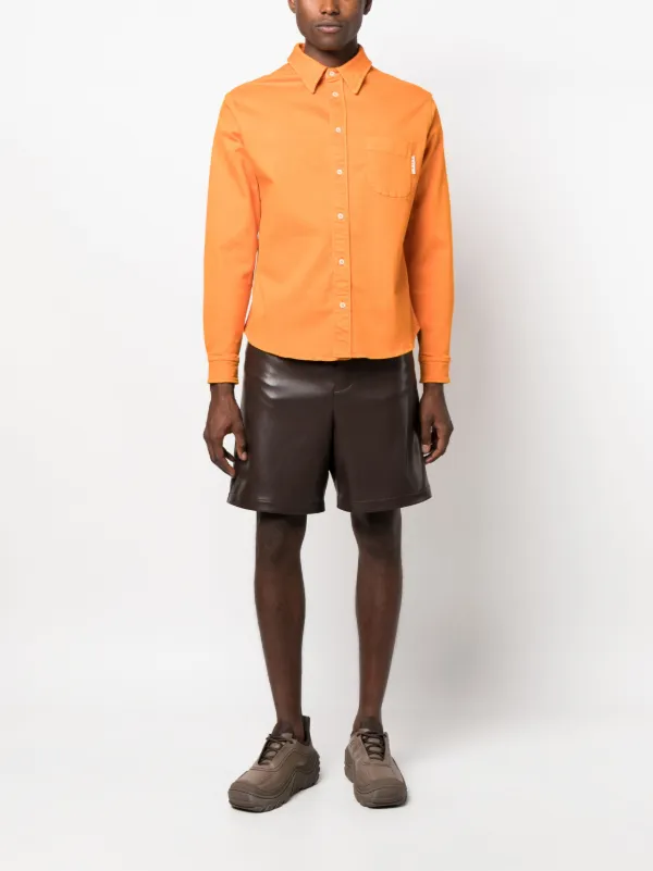 Marni long-sleeved Cotton Shirt | Orange | FARFETCH