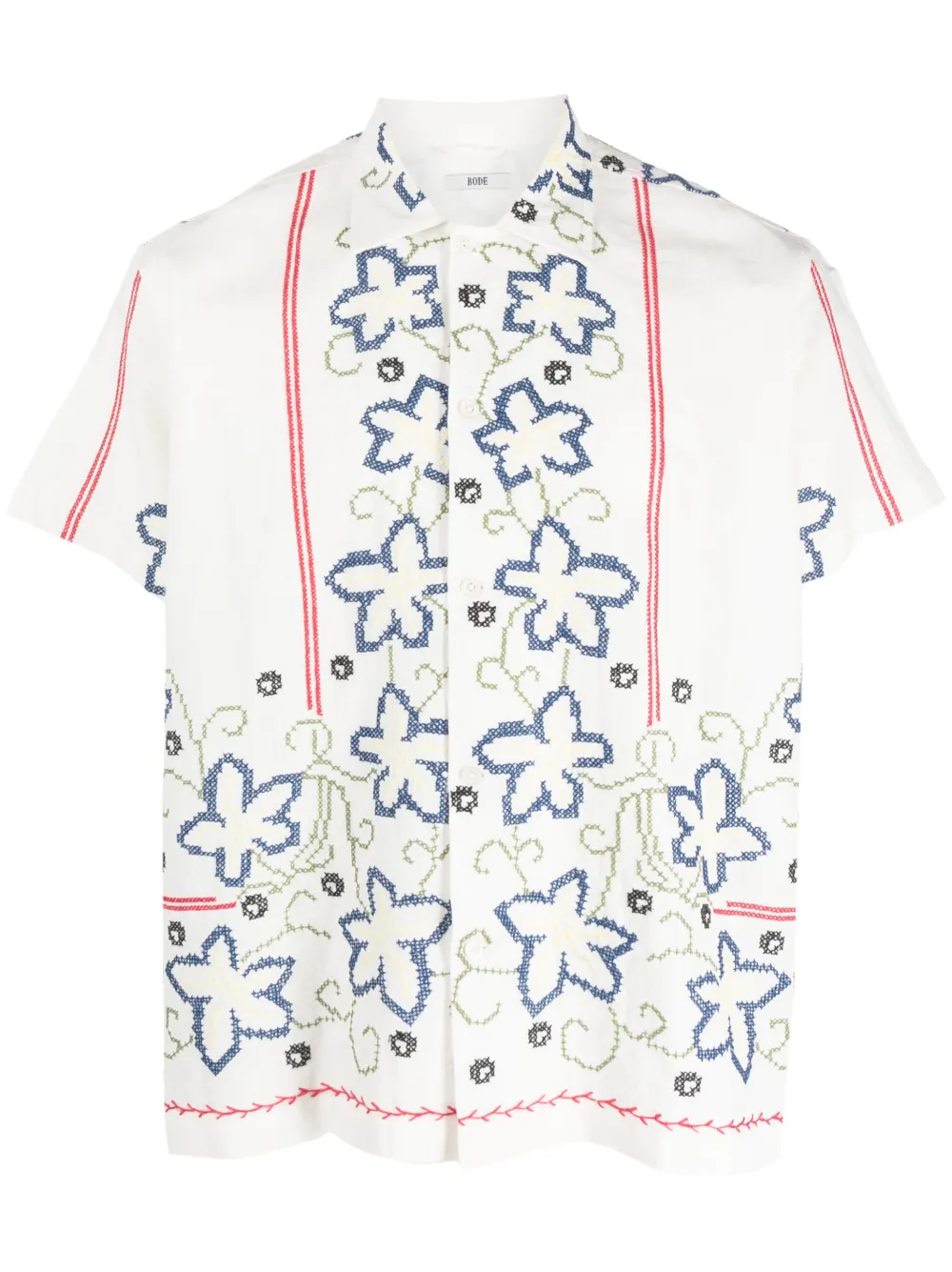 Bode White Cornflower Shirt | ModeSens