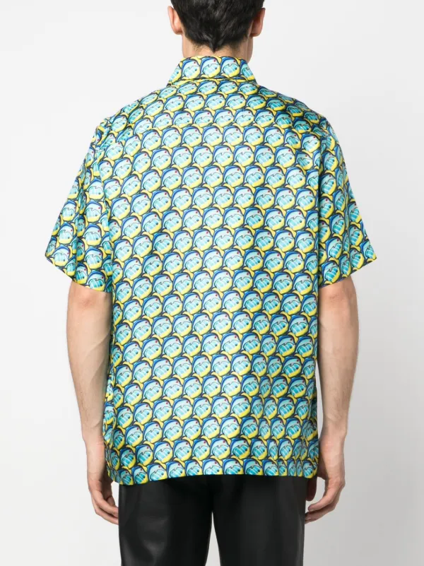 BOTTER シャツ Botter プリント シルクシャツ | ブルー | FARFETCH JP