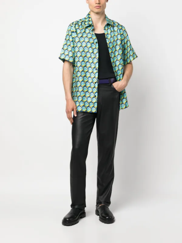 BOTTER シャツ Botter プリント シルクシャツ | ブルー | FARFETCH JP