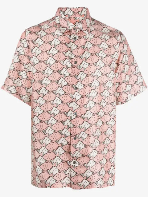 Botter dolphin-print silk shirt