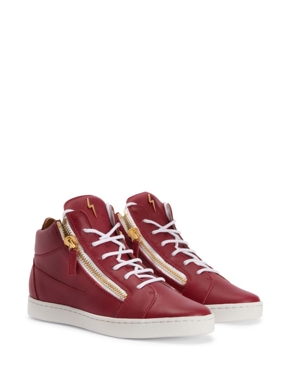Shop Giuseppe Zanotti Nicki Leather Sneakers In Red