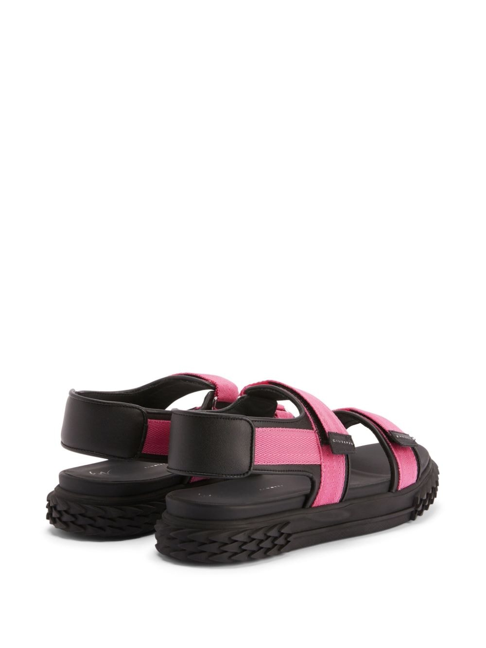 Shop Giuseppe Zanotti Frankie Flat Touch-strap Sandals In Black