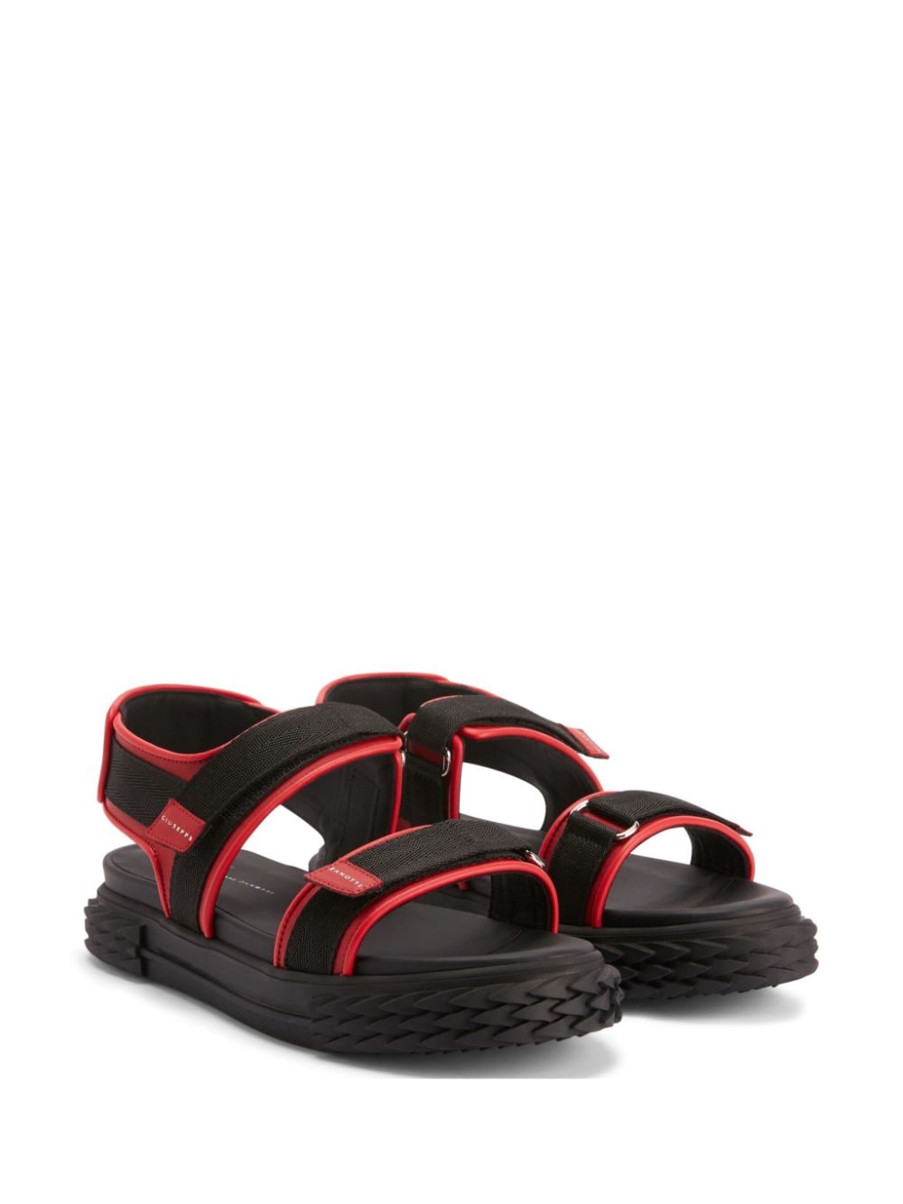 Shop Giuseppe Zanotti Frankie Double-strap Sandals In Red