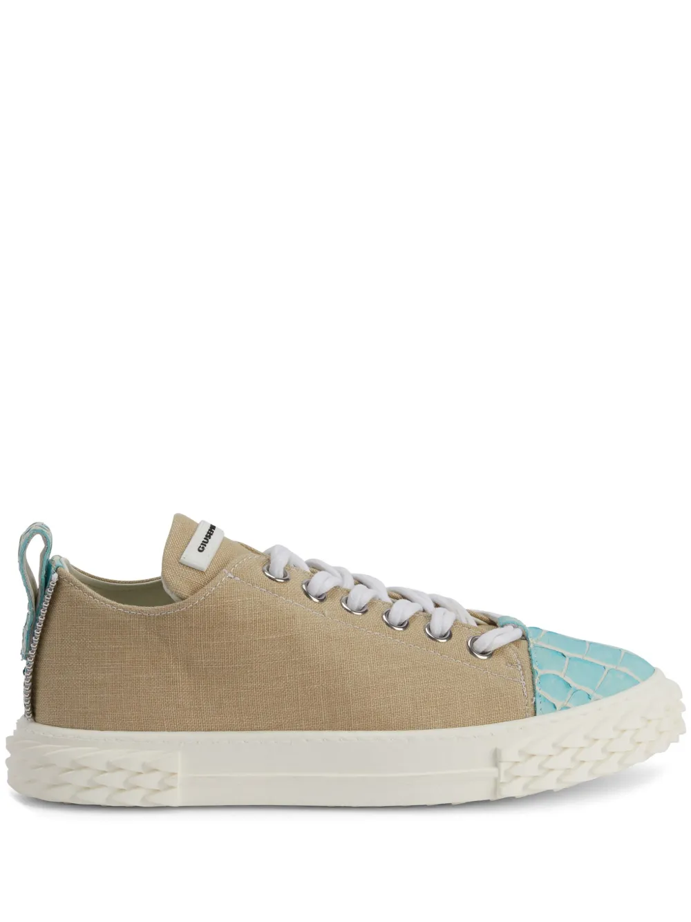 Giuseppe Zanotti Nicki Leather Low-top Sneakers In Neutrals